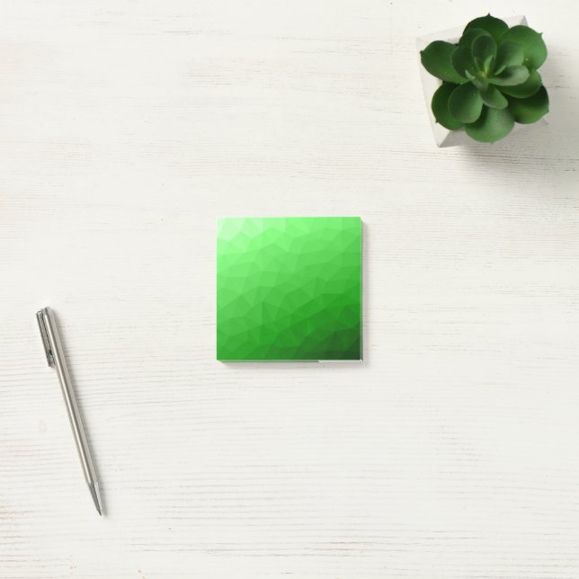 Post-it® Motif lumineux à maillage géométrique dégradé vert (Bureau)