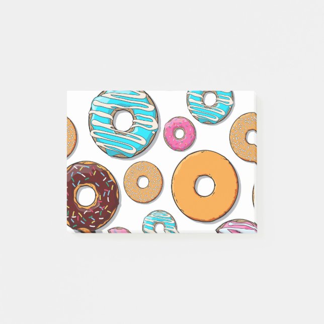 Post-it® Motif lunatique de beignet lumineux (Devant)
