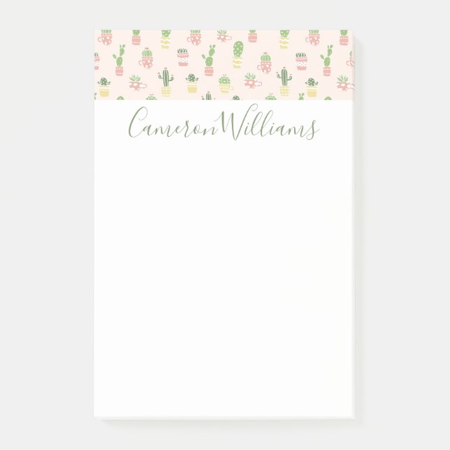 Post-it® Motif mignon de cactus (Devant)