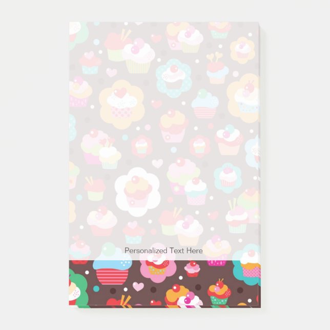 Post-it® Motif mignon de gâteau de tasse (Devant)