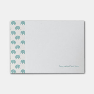 Post-it® Motif mignon turquoise d'éléphant