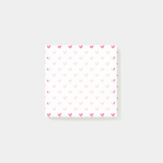 Post-it® Motif minuscule blanc rose élégant de coeur de (Devant)