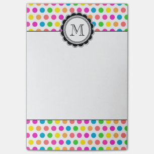 Post-it® Motif moderne coloré d'amusement de point de polka