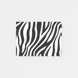 Post-it® Motif noir et blanc de rayures d'impression de