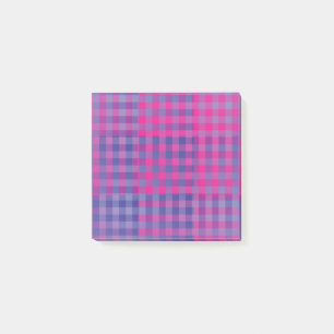 Post-it® Motif patchwork damier rose violet