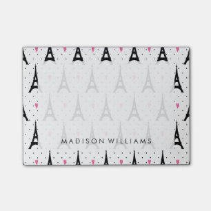 Post-it® Motif Pois et coeurs de la Tour Eiffel