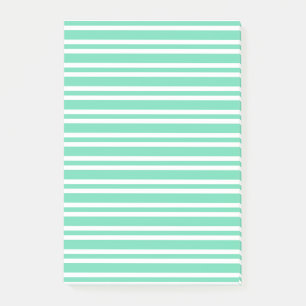 Post-it® Motif rayures blanches Aquamarine