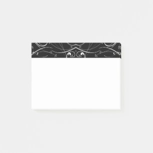 Post-it® Motif Répétitif Floral Délicat en Blanc sur Fond N