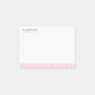Post-it® Motif rose et blanc