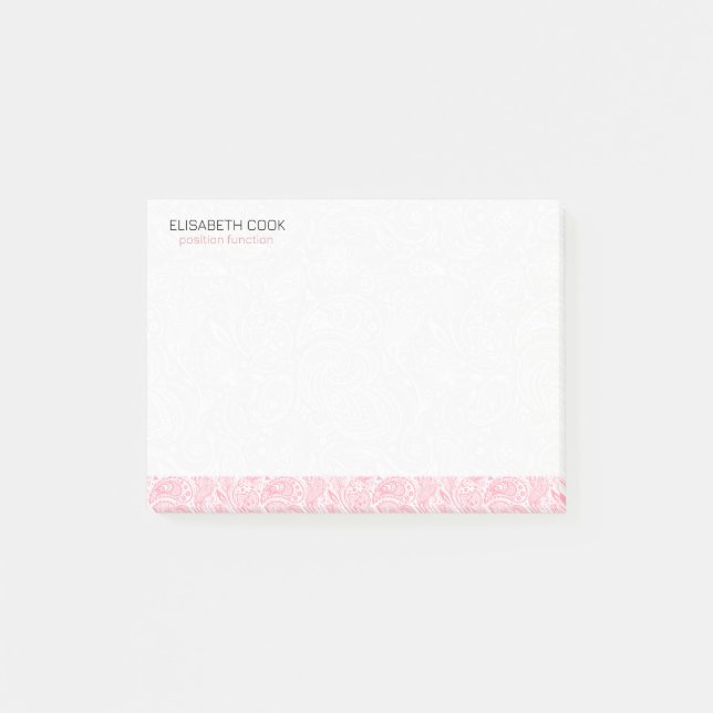 Post-it® Motif rose et blanc (Devant)