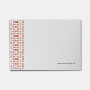 Post-it® Motif rouge géométrique de rayures d'ikat