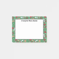 Motif rouge vert mignon - Une note de l'infirmière