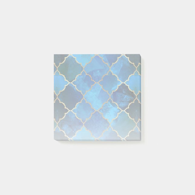 Post-it® Motif Sapphire Gemstone & Gold Marocain Carrelage (Devant)