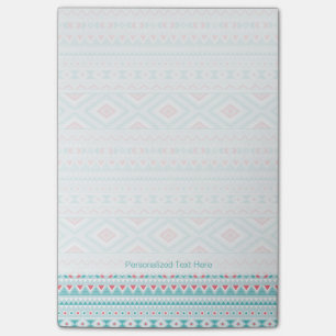 Post-it® Motif tribal aztèque turquoise et rose