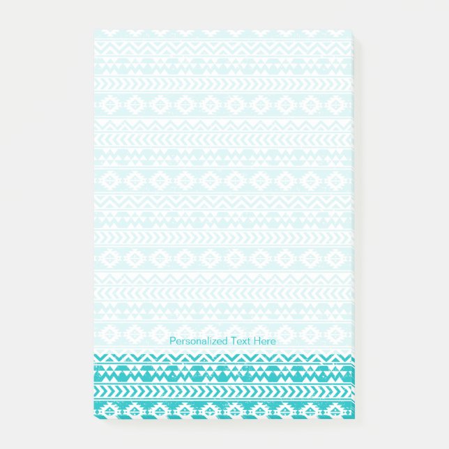 Post-it® Motif tribal Turquoise Grunge Aztec (Devant)