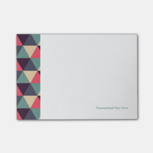 Post-it® Motif turquoise et rose de triangle