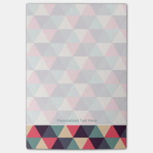 Post-it® Motif turquoise et rose de triangle