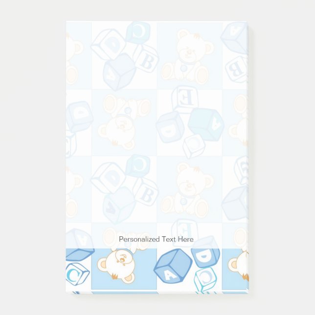 Post-it® Motif vérifié d'ours de nounours (Devant)