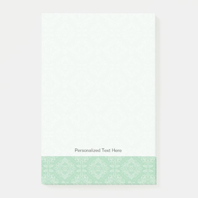 Post-it® Motif vert de damassé (Devant)