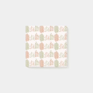 Post-it® Motif Vintage de feuille vert rouge rétro
