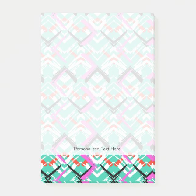 Post-it® Motif Zig Zag Turquoise (Devant)