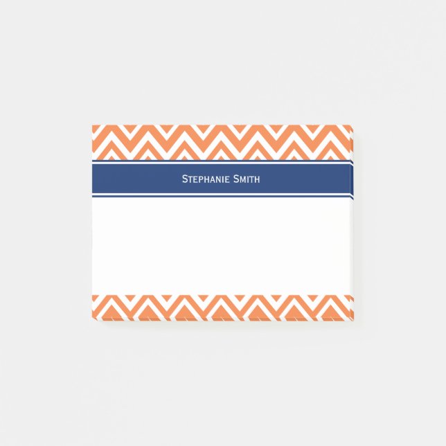 Post-it® Motif Zigzag orange personnalisé (Devant)