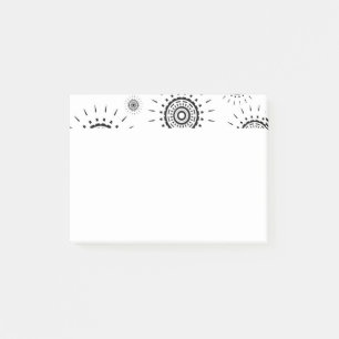 Post-it® Motifs d'éclats noirs sur fond blanc