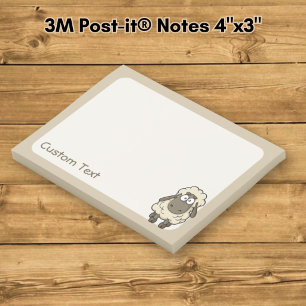 Post-it® Mouton dessin animé beige