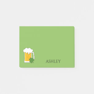 Post-it® Mug de bière irlandaise avec Shamrock Clover   Per