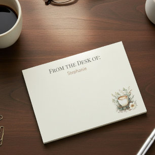 Post-it® Mug de café personnalisé à motif floral