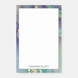 Post-it® Multicolores & Or Marbré Abstrait Liquid Art