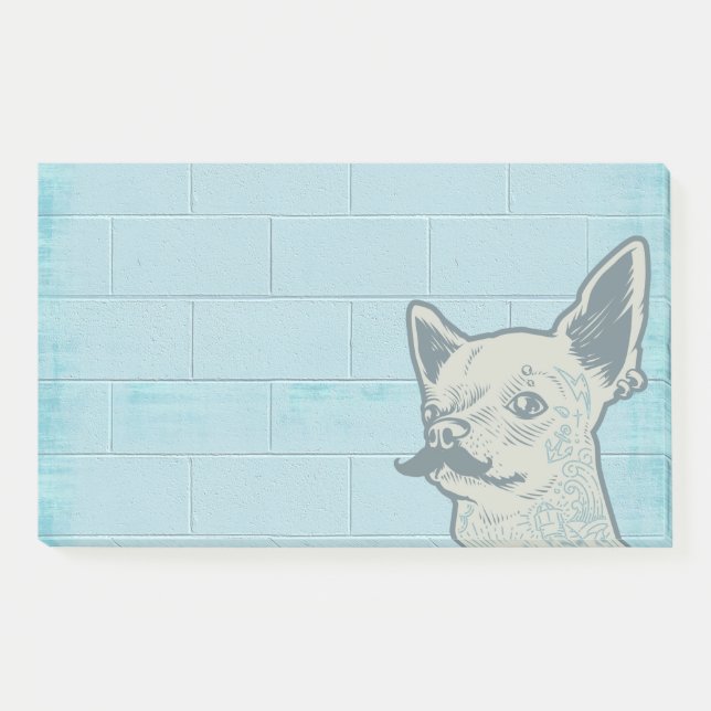 Post-it® Mur de graffitis Mustache Chihuahua (Devant)