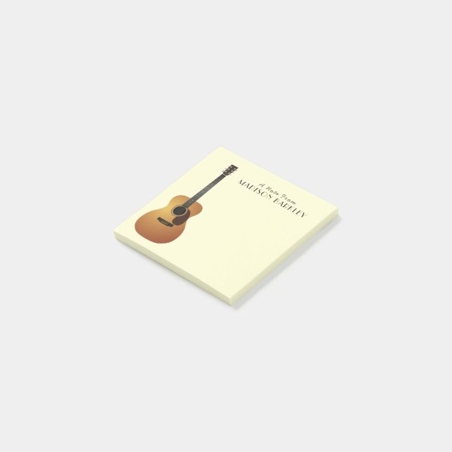 Post-it® Musicien de guitare acoustique professeur de musiq (Incliné)