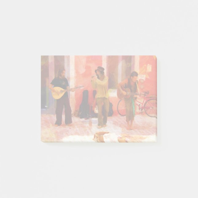 Post-it® Musiciens de rue jouant de la guitare Mandoline et (Devant)