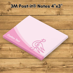 Post-it® Musique d'oiseau rose
