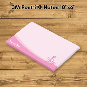 Post-it® Musique d'oiseau rose