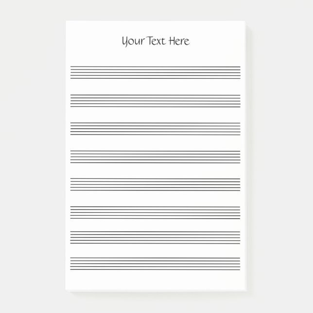 Post-it® Musique en feuille vierge 8 tiges (Devant)