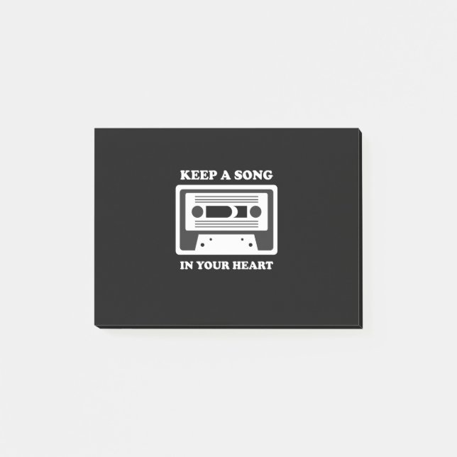 Post-it® Musique Gardez Une Chanson Dans Votre Coeur (Devant)