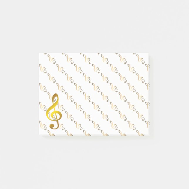 Post-it® Musique Note Gold Vintage (Devant)