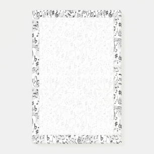 Post-it® Musique Notes musicales Noir et blanc