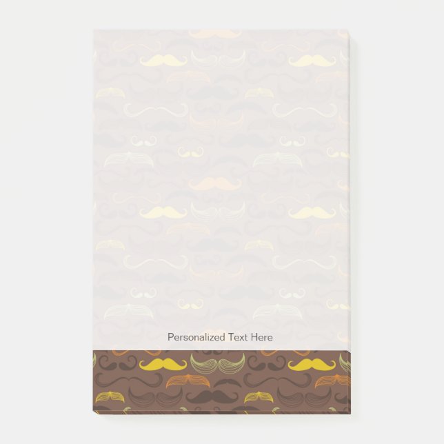 Post-it® Mustache motif, style rétro 5 (Devant)