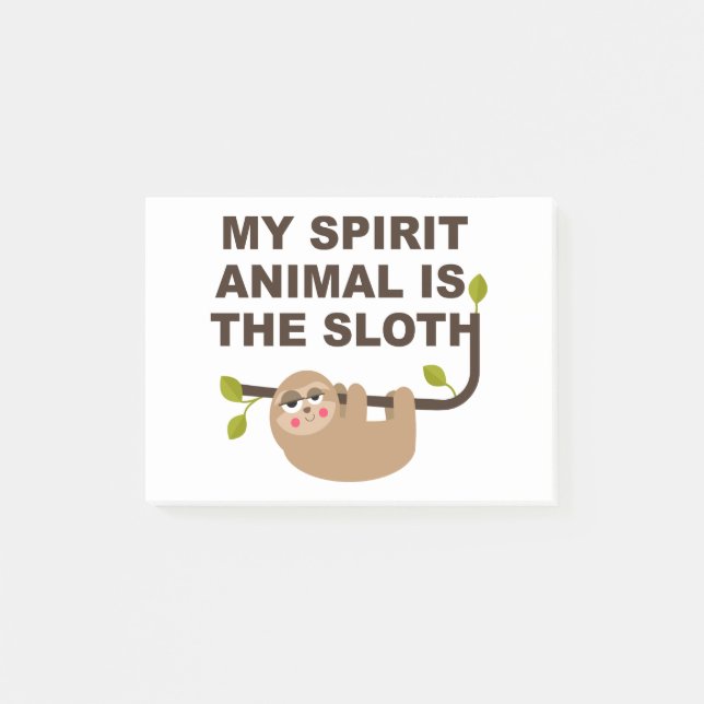 Post-it® My Spirit Animal is the Sloth (Devant)