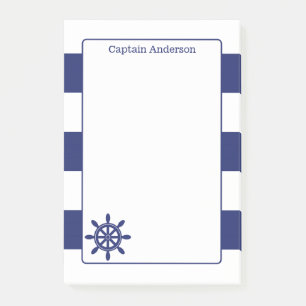 Post-it® Nautical Captain's Wheel Ajouter le nom 4x6