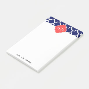 Post-it® Navy Blanc Marocain #5 Corail Rouge 3 Initiale Mon