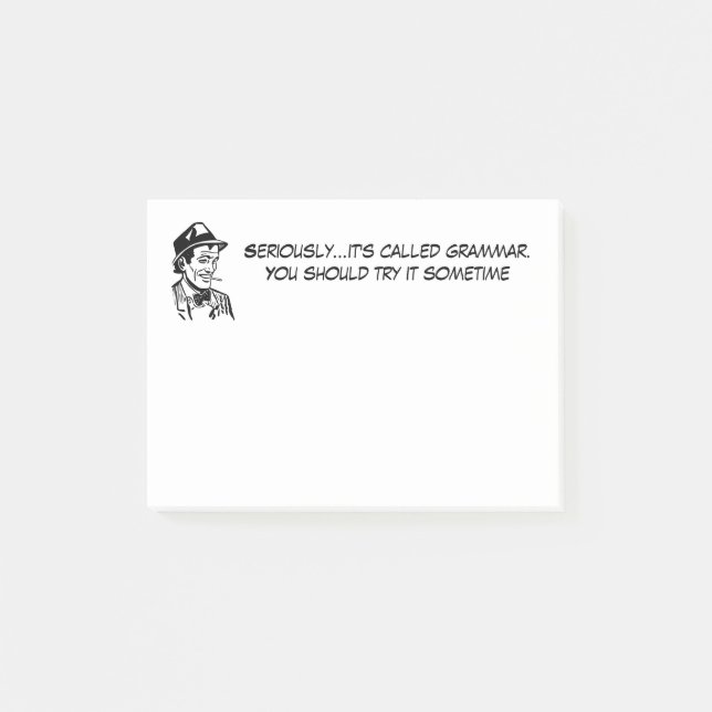 Post-it® Nazi drôle de grammaire (Devant)
