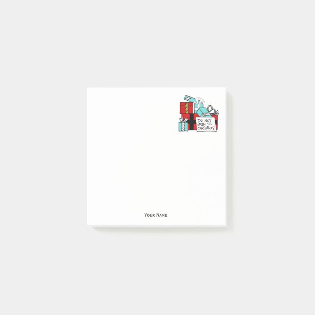 Post-it® Ne pas ouvrir jusqu'à Noël présente Noël (Devant)