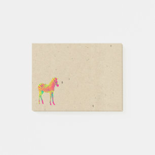 Post-it® Neon Baby Zebra Psychedelic Funky Retro