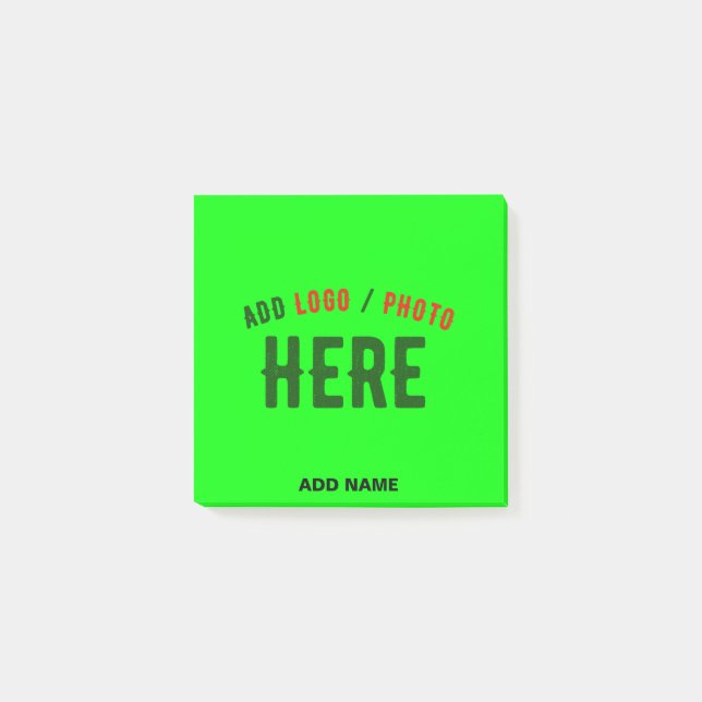 POST-IT® NEON VERT MODERNE ET ÉLÉGANT MARQUE VÉRIFIÉE (Devant)
