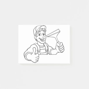 Post-it® Nettoyage des fenêtres de caricatures pour laver 