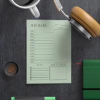 Nettoyer le planificateur quotidien vert et noir